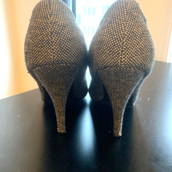 Mossimo Black White Grey Tweed classic Pumps Heels 8.5 Very Comfortable - Picture 8 of 10